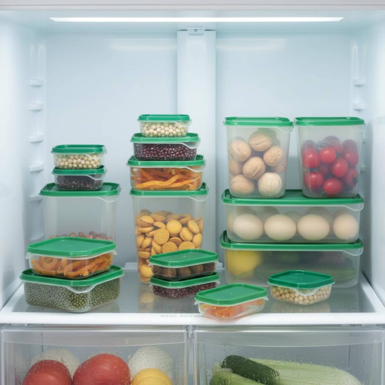 Food Storage Airtight - 17 Pieces Fridge Storage Box Set