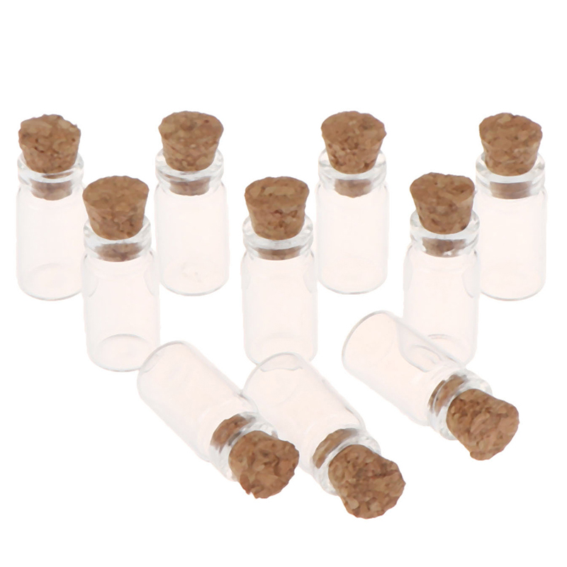 Food Storage With Lids - 10Pcs 1:12 Dollhouse Miniature Glass Jars