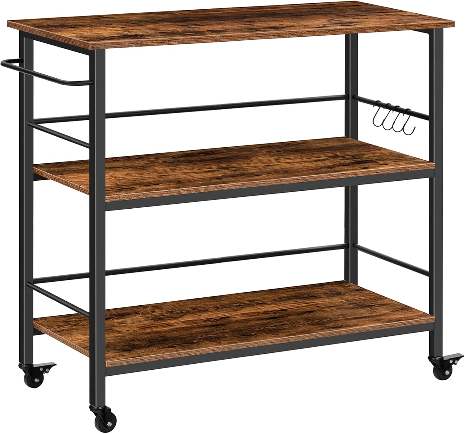 Food Storage In Room - 3 Tier Industrial Kitchen Island With
