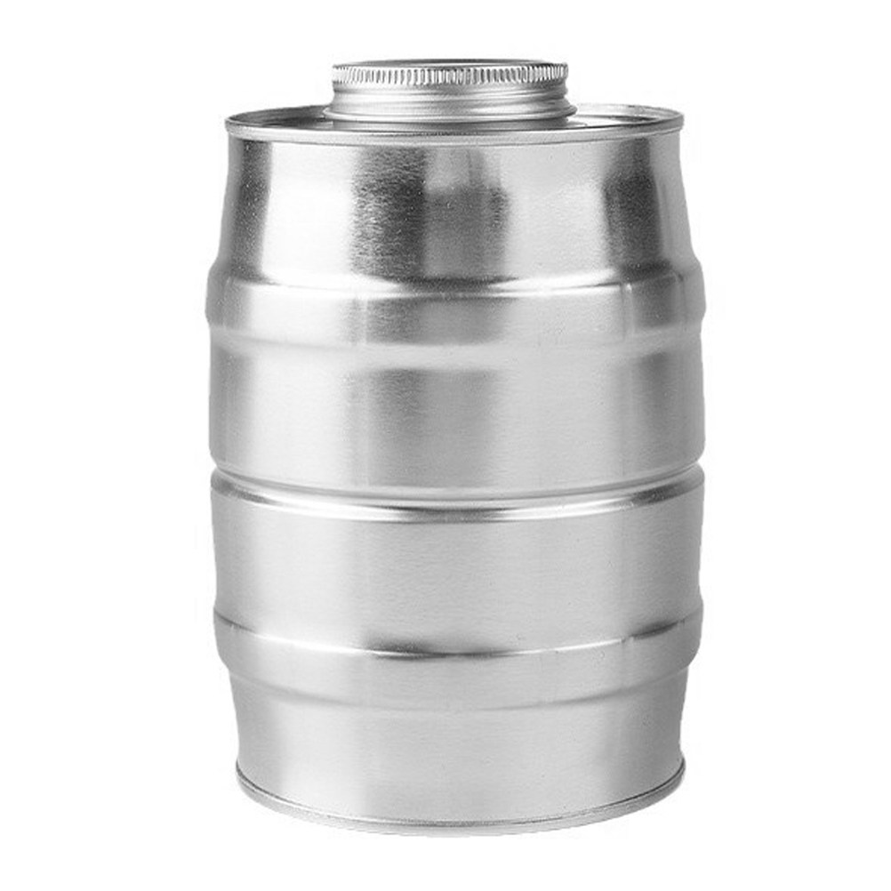 Food Storage Airtight - Wine Barrel Shaped Tinplate Coffee Canister