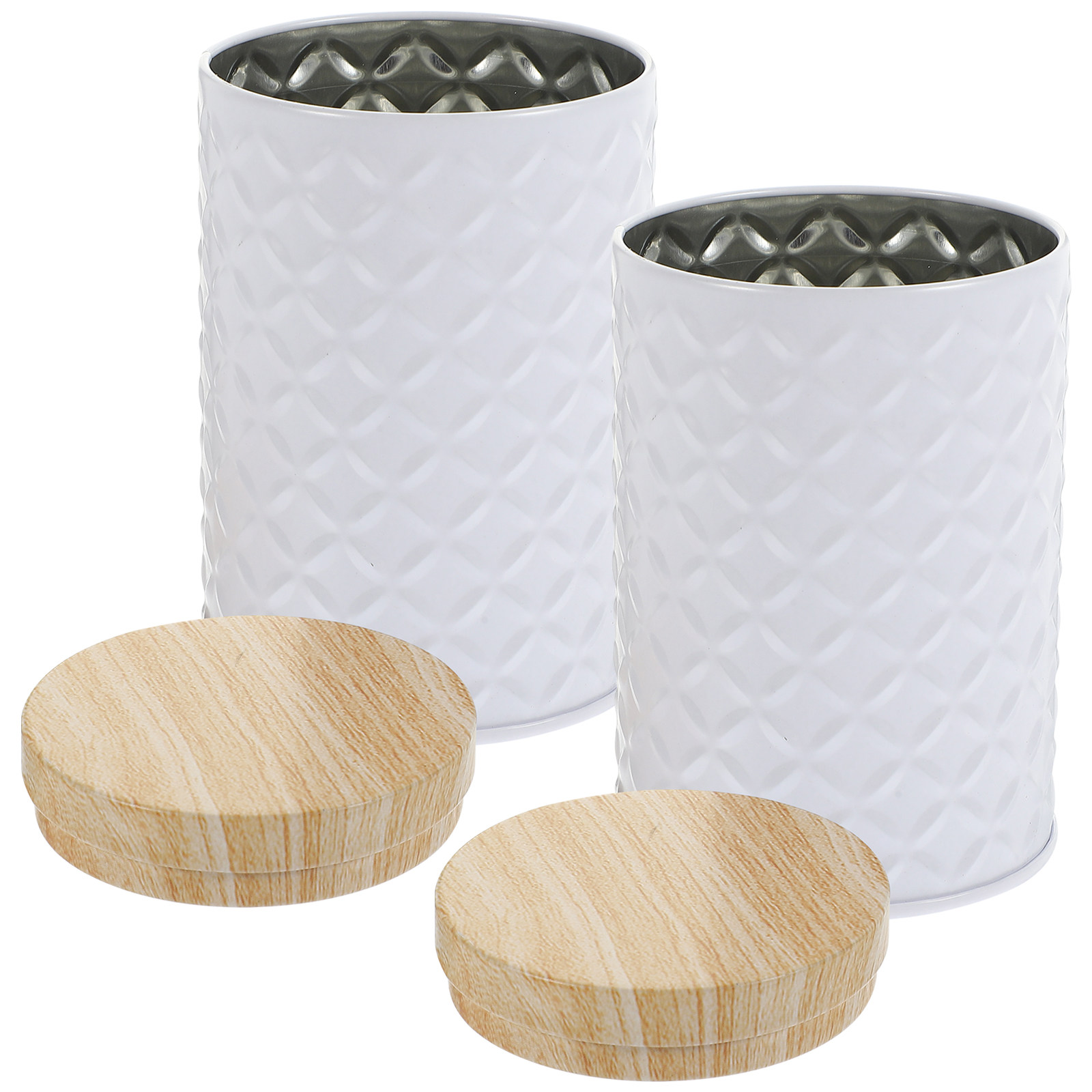 Food Storage Airtight - 2Pcs Food Grade Tinplate Storage Canister