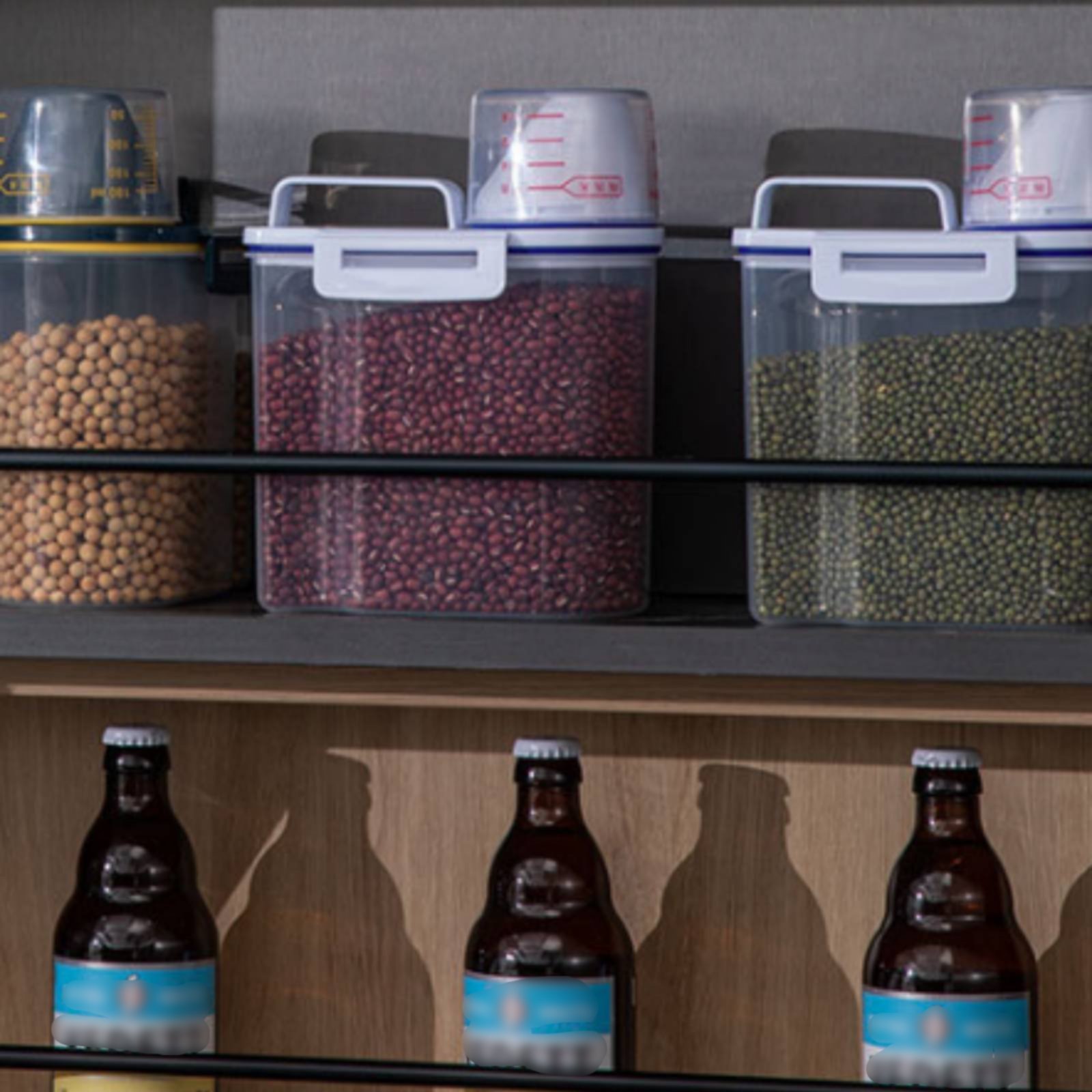 Food Storage Airtight - Rice Storage Container Moisture-Barrier Rice Dispenser