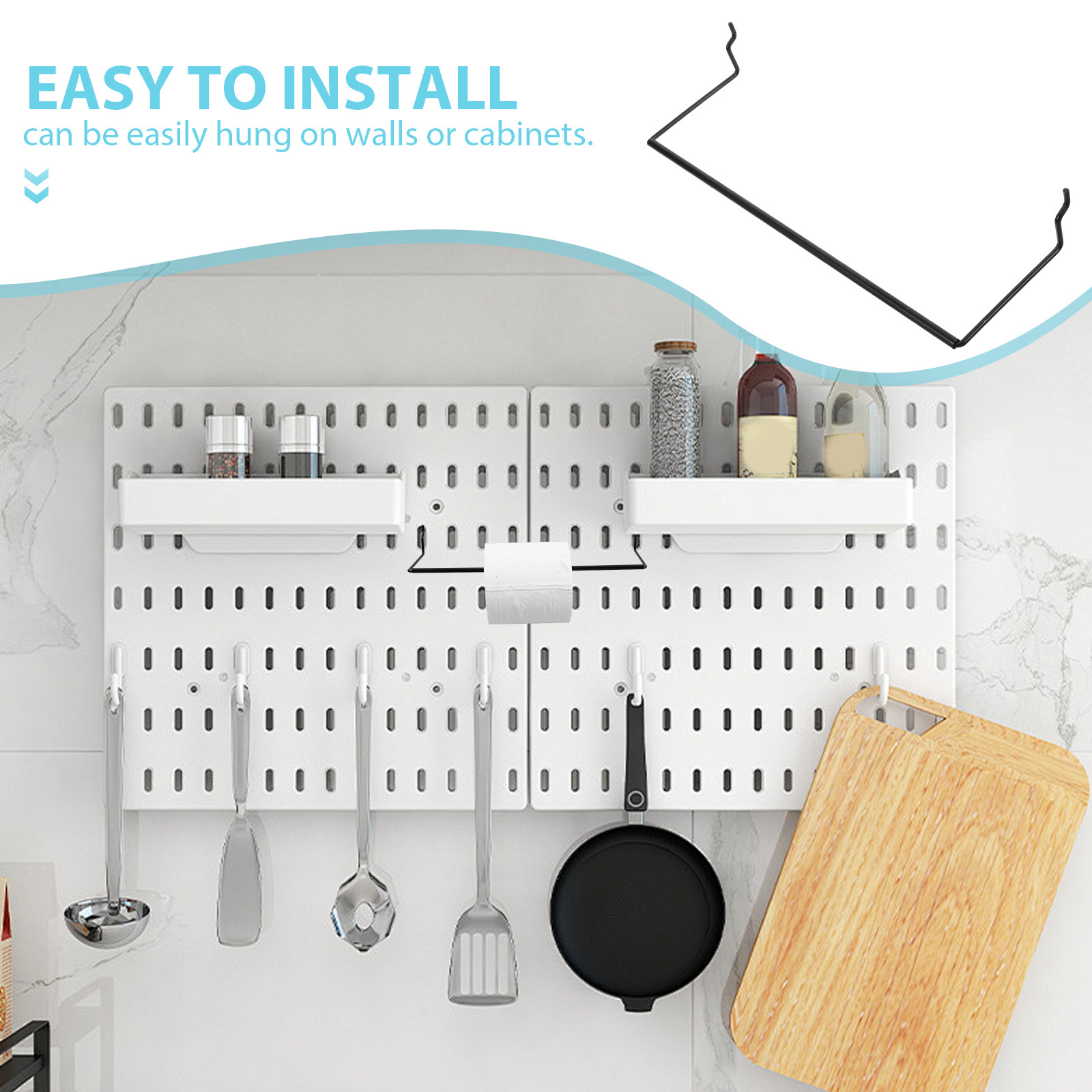 Metal Pegboard Kitchen Towel H - огляд і ціна Food Storage Rack For Kitchen