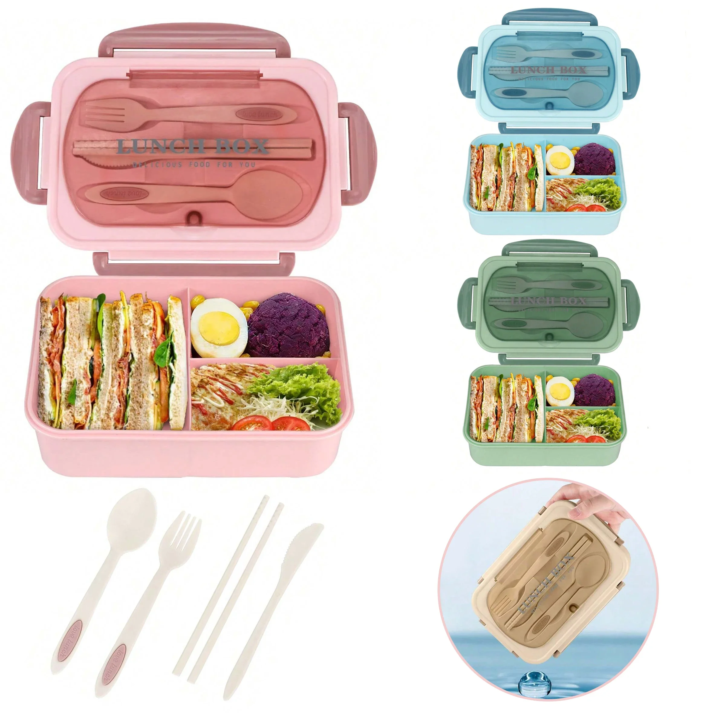 Adult Bento Box with 3 Compart - огляд і ціна Food Storage 30 Years