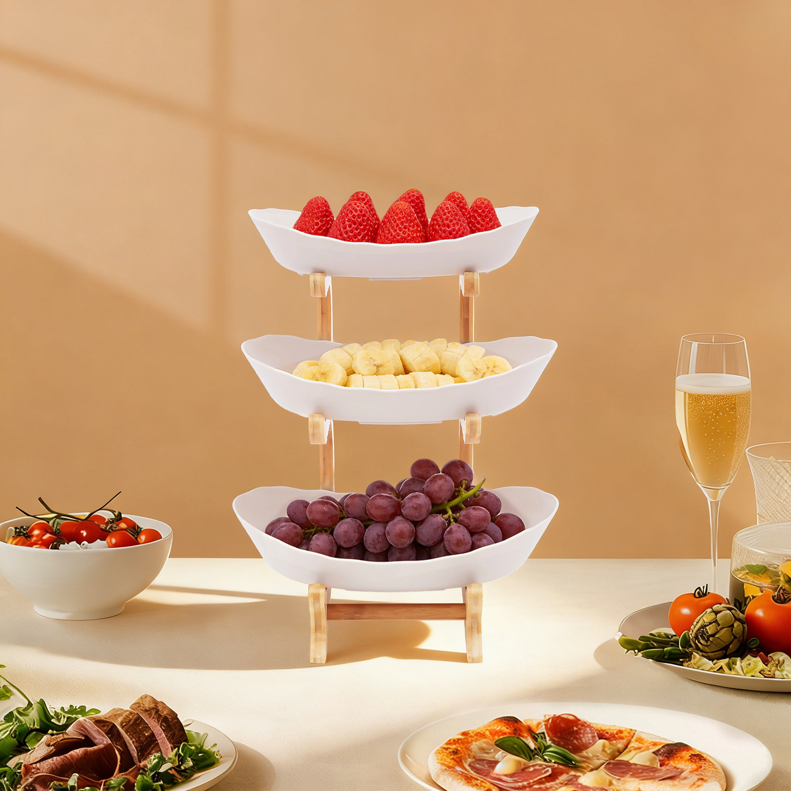 Tiered Vegetable Tray Kitchen  - огляд і ціна Food Storage Rack For Kitchen