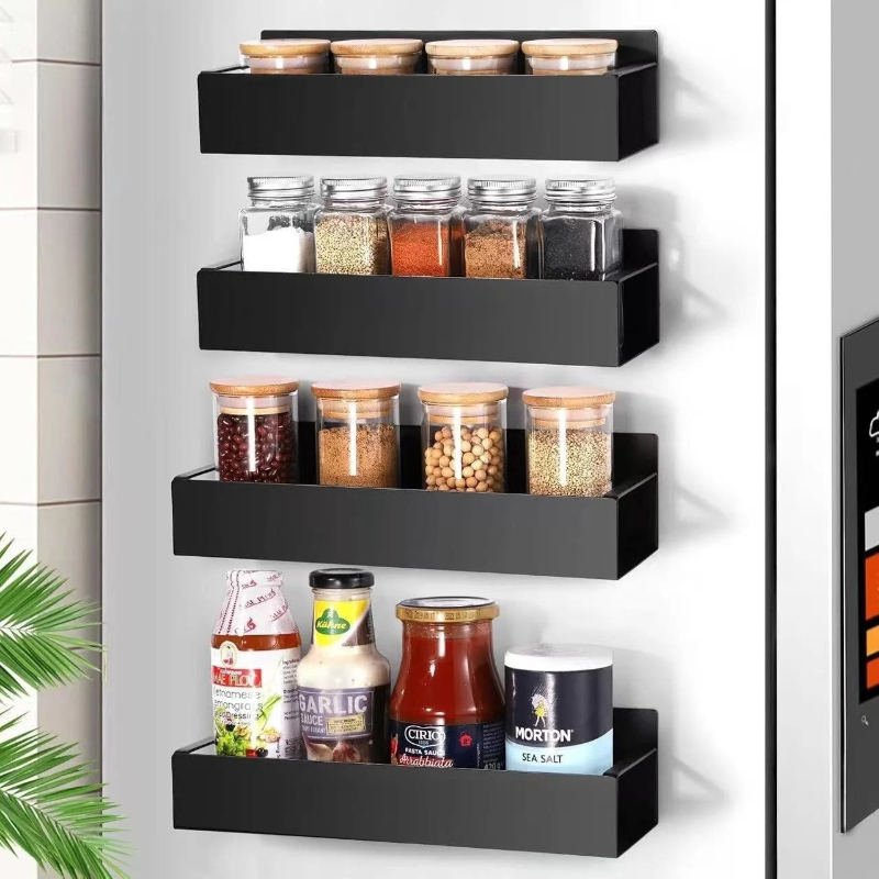 2 Pack Black Magnetic Spice Ra - огляд і ціна Food Storage Rack For Kitchen