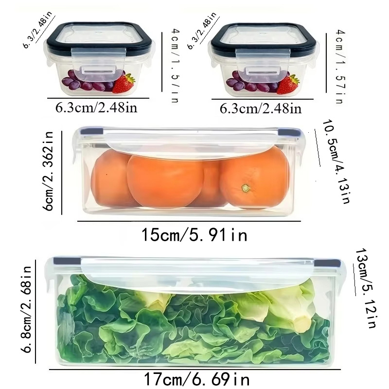 8Pcs Set Includes 4 Containers - огляд і ціна Food Storage Box Set
