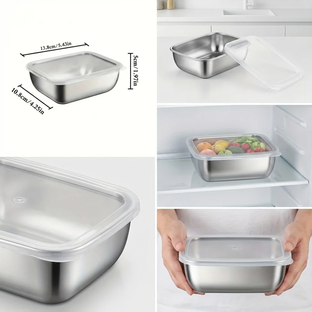 6PCS Stainless Steel Food Stor - огляд і ціна Food Storage Box Set