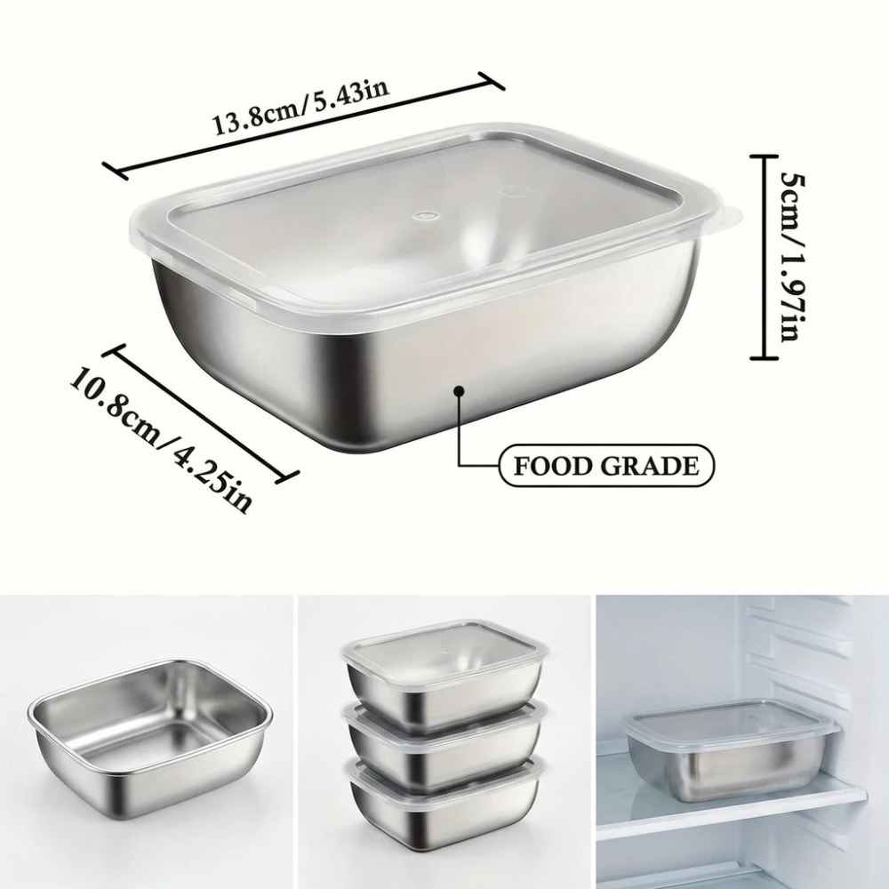 6PCS Stainless Steel Food Stor - огляд і ціна Food Storage Box Set