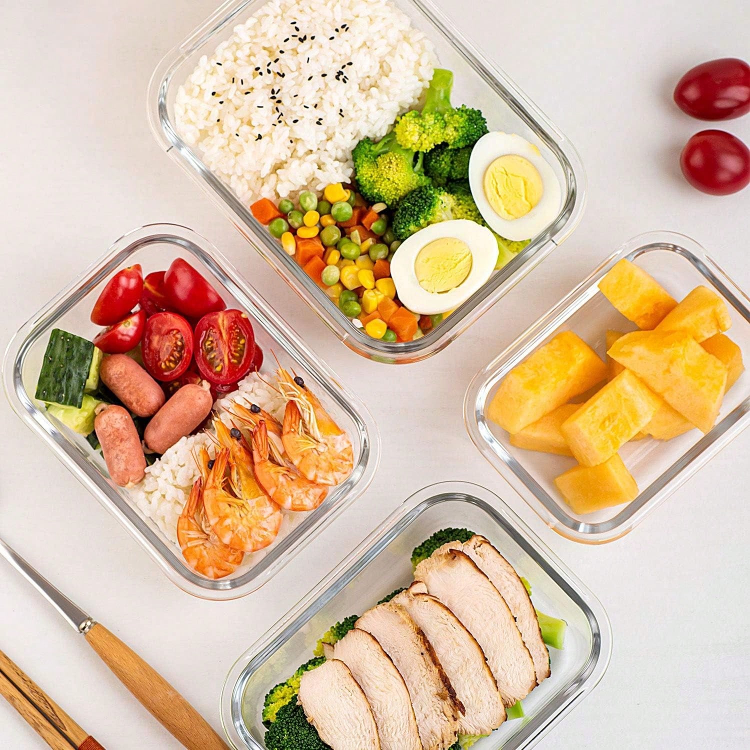 10 Pack Glass Meal Prep Contai - огляд і ціна Food Storage Box Set