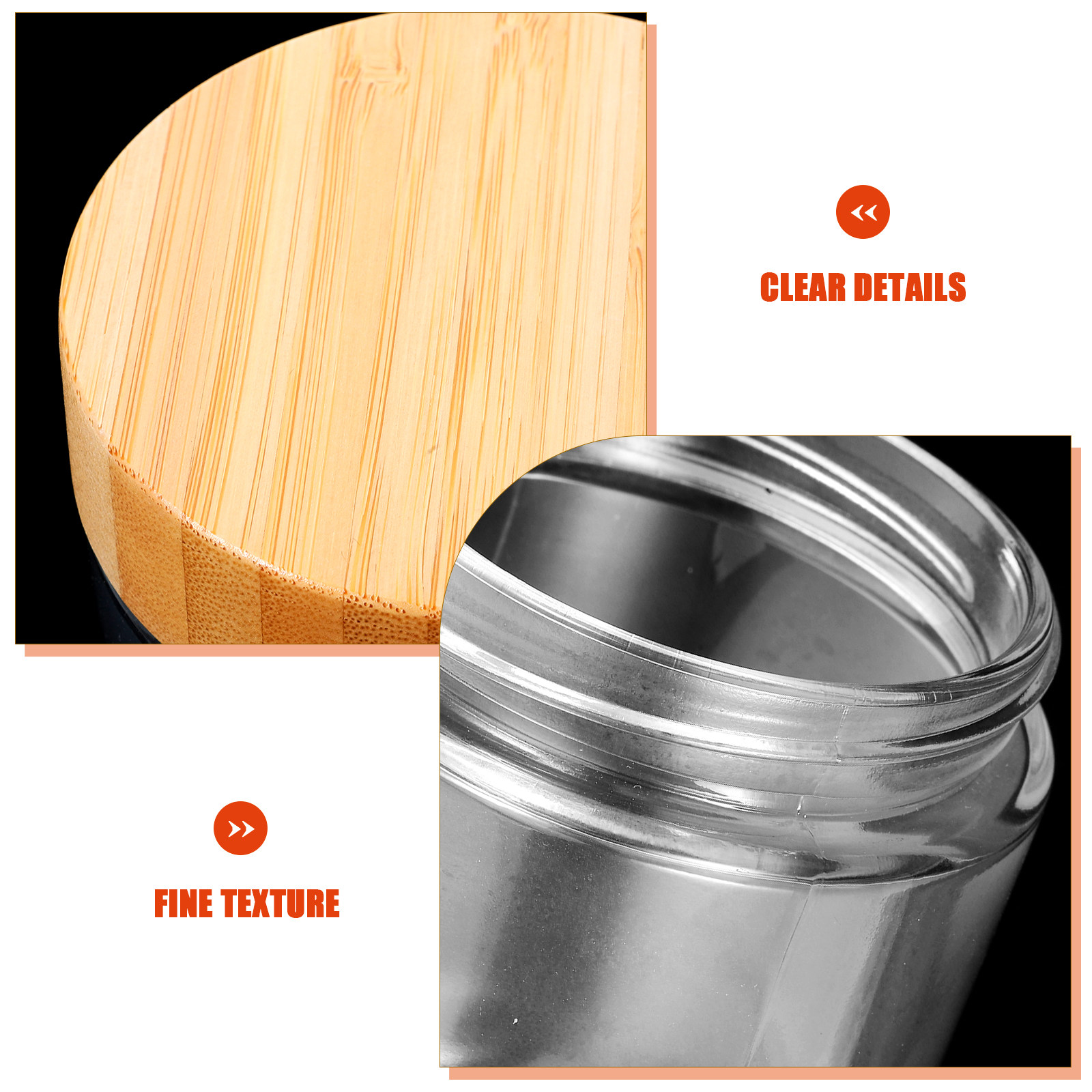 4Pcs Transparent Glass Jars wi - огляд і ціна Food Storage Airtight