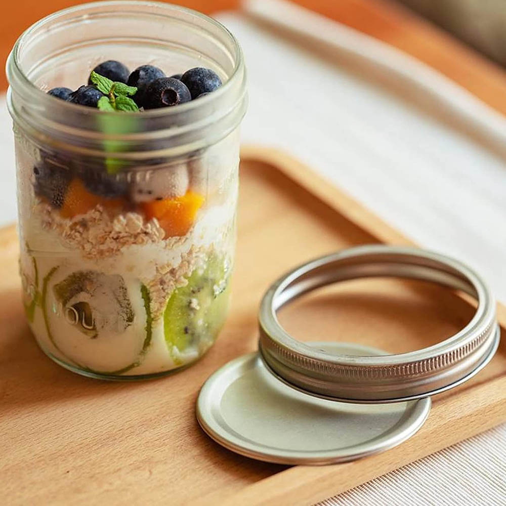 16oz Wide Mouth Mason Jars wit - огляд і ціна Food Storage With Lids