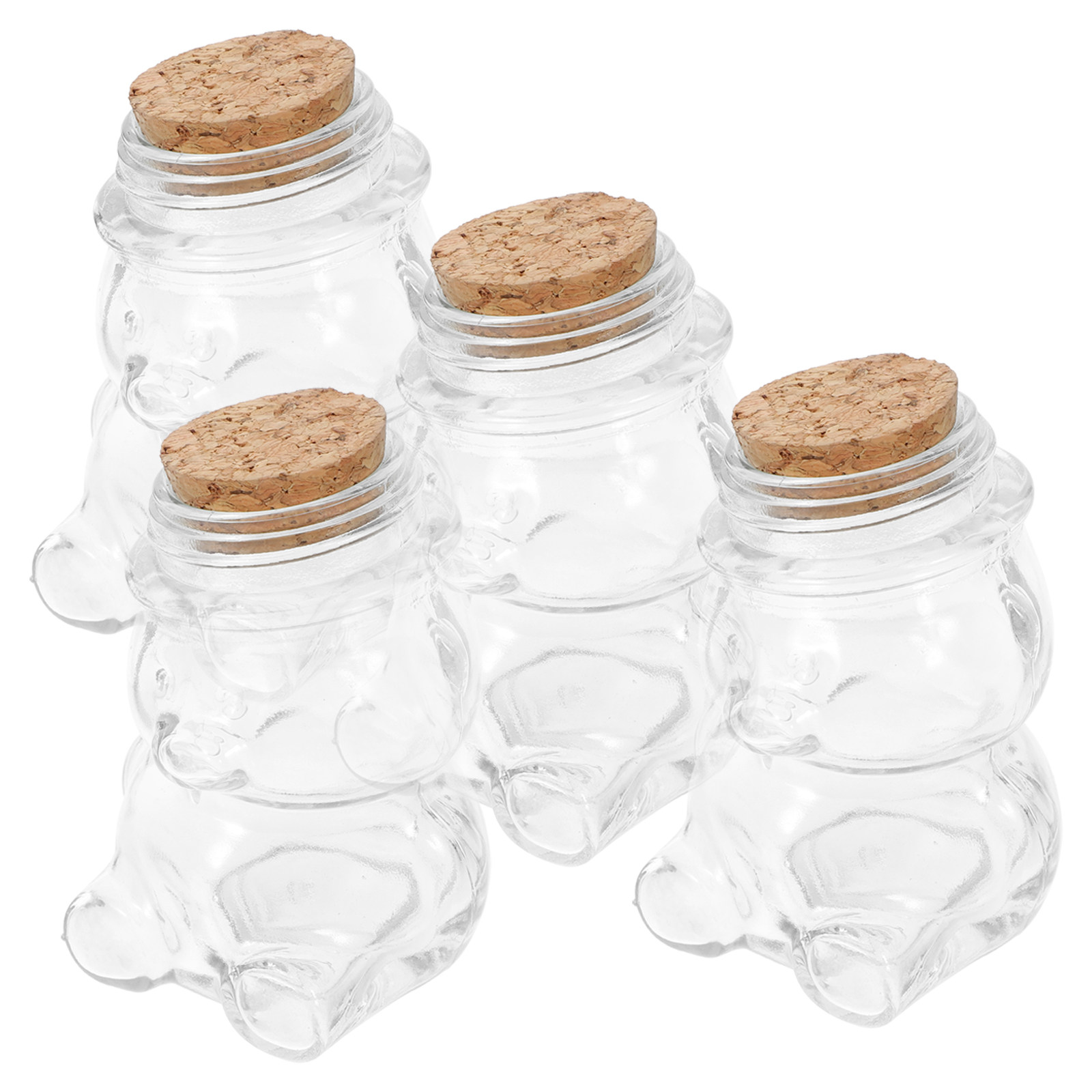 4Pcs Glass Candy Jar Set Trans - огляд і ціна Food Storage Airtight