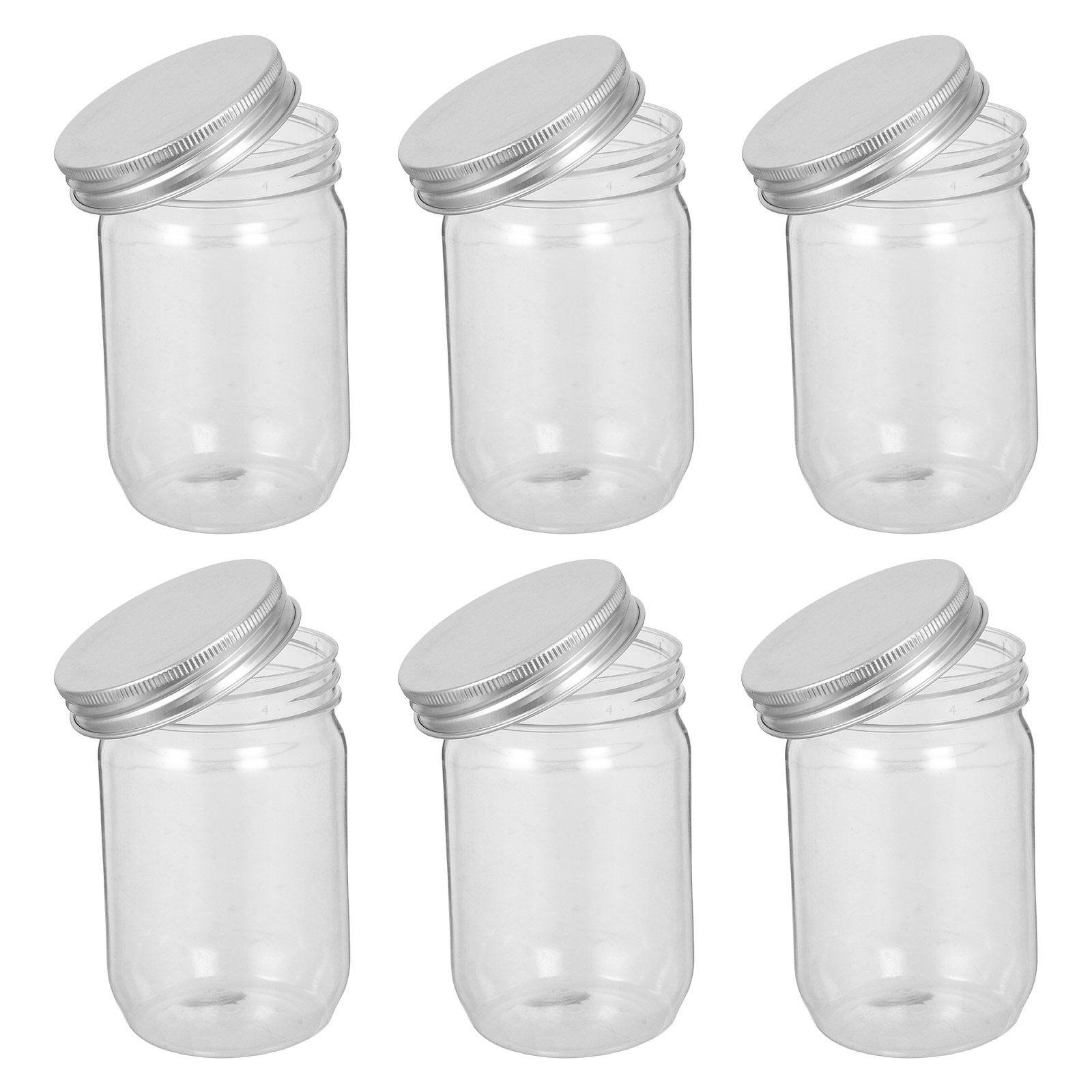 6Pcs Clear Plastic Mason Jars  - огляд і ціна Food Storage Airtight