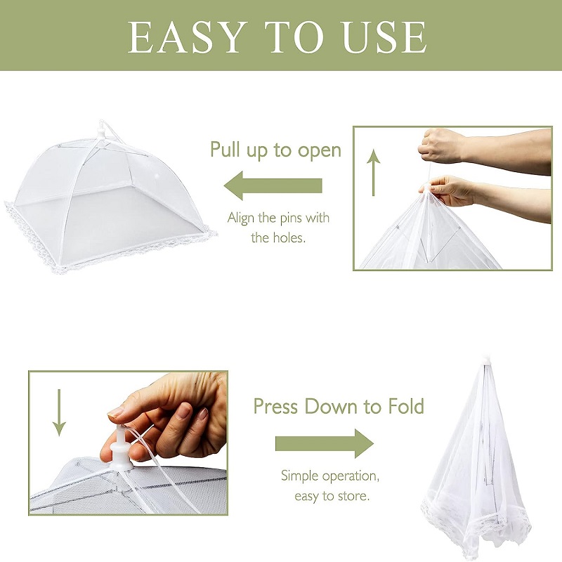Large pop-up white mesh food c - огляд і ціна Food Storage Net